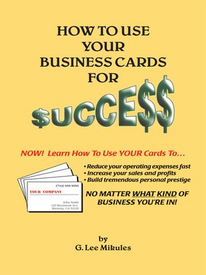 cover image of How to Use Your Business Cards for Success